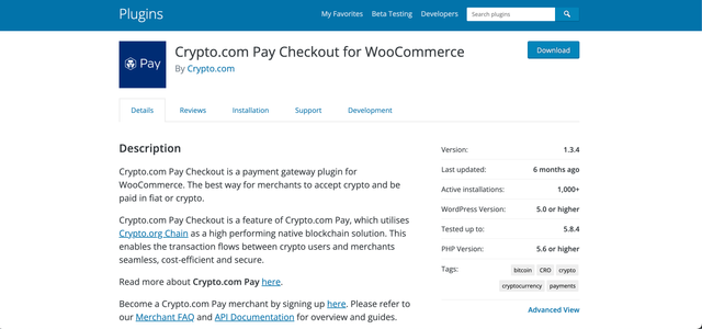 Cryptum Woocommerce Checkout
