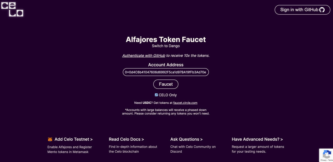 alfajores faucet