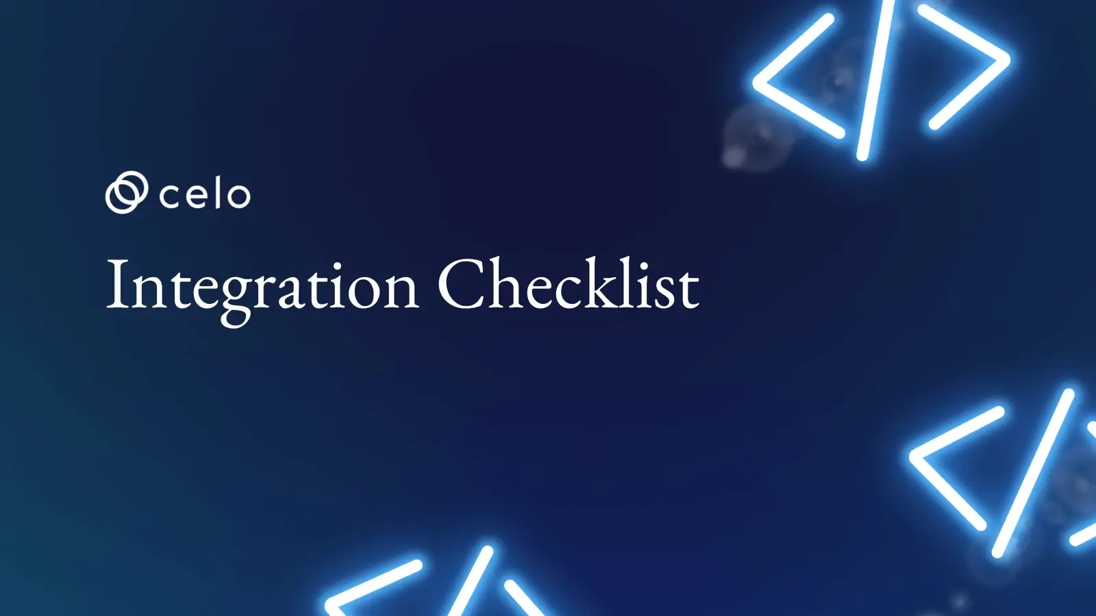 Integration Checklist